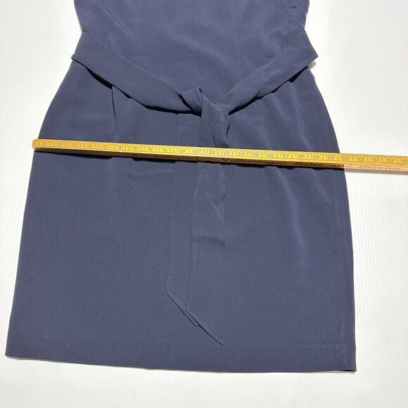 Talbots Dress Women’s Size 12 P Petite Sleeveless Sheath Belted Pencil Navy NWT - Picture 9 of 10